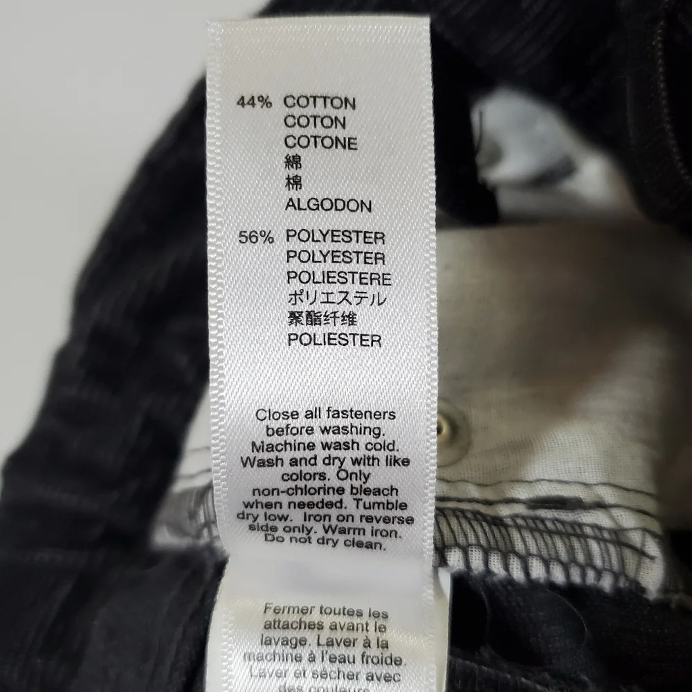 K1009 GapKids Boys Slim Straight Fit Corduroy Pants Charcoal Gray Size 6